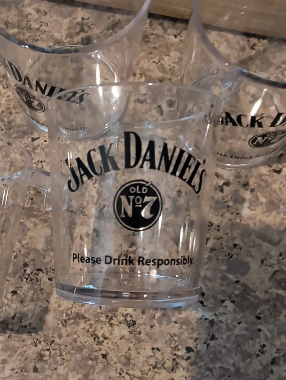 JACK DANIELS Tennessee Plastic SHOT GLASSES With Hanging Hook